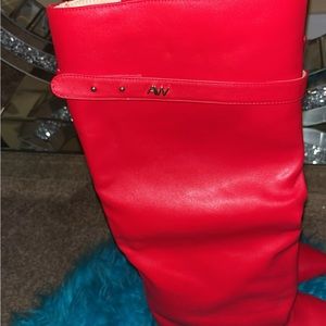 COPY - New stylish sexy red wedge boots
